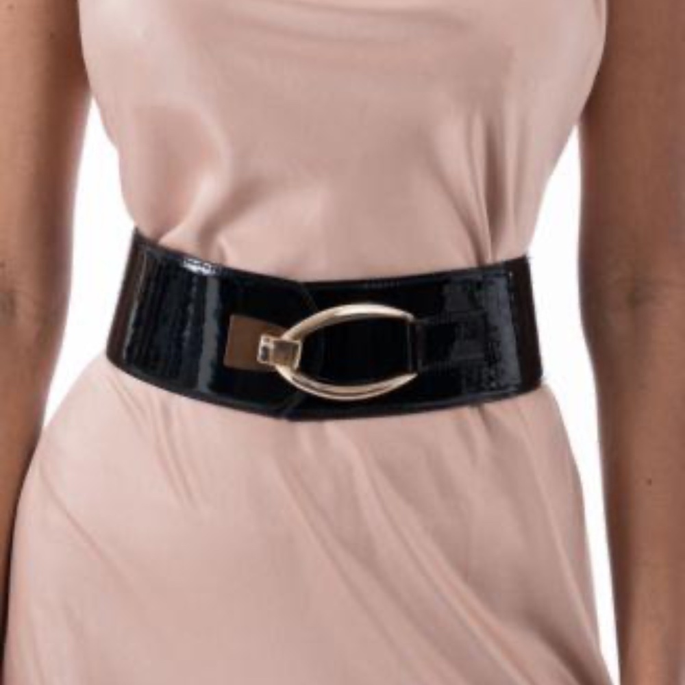 1DayOnly PRICE CUT‼️🔥NWT International Concepts 🖤 Black Elastic/patent belt